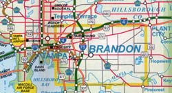 MAP OF Brandon Florida Area 